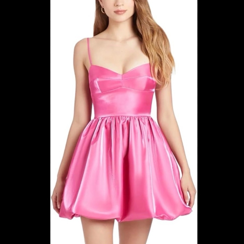 Amanda Uprichard Pink Satin Dress